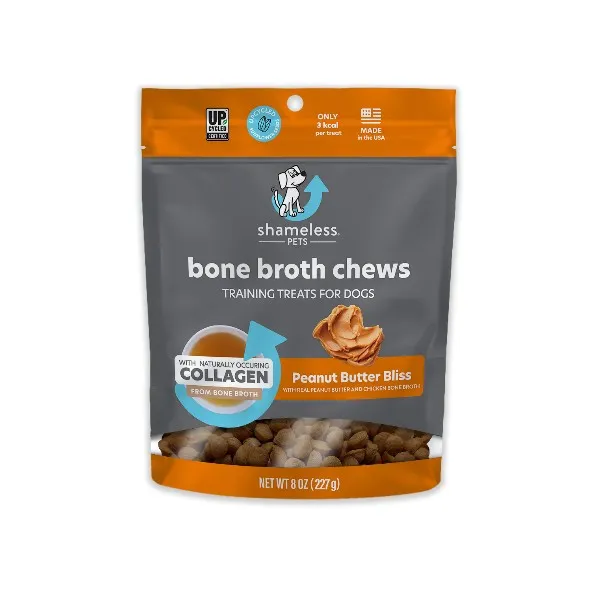 1ea 8oz Shameless Pets Peanut Butter Bliss Bone Broth Chews - Health/First Aid